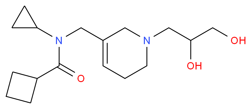 N-cyclopropyl-N-{[1-(2,3-dihydroxypropyl)-1,2,5,6-tetrahydropyridin-3-yl]methyl}cyclobutanecarboxamide_Molecular_structure_CAS_)
