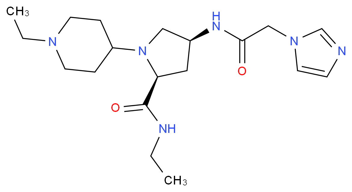 (4S)-N-ethyl-1-(1-ethylpiperidin-4-yl)-4-[(1H-imidazol-1-ylacetyl)amino]-L-prolinamide_Molecular_structure_CAS_)