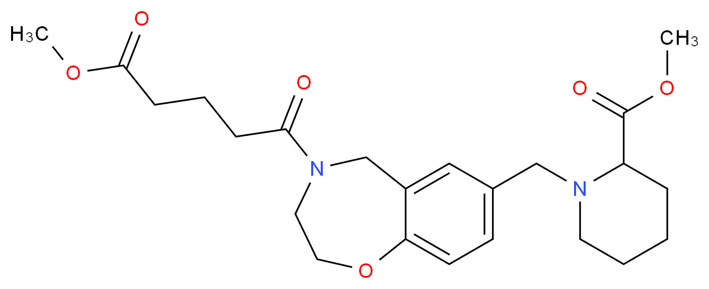 methyl 1-{[4-(5-methoxy-5-oxopentanoyl)-2,3,4,5-tetrahydro-1,4-benzoxazepin-7-yl]methyl}-2-piperidinecarboxylate_Molecular_structure_CAS_)