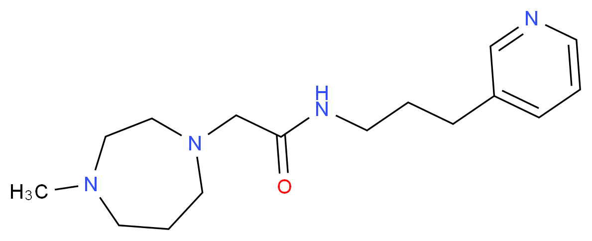 2-(4-methyl-1,4-diazepan-1-yl)-N-(3-pyridin-3-ylpropyl)acetamide_Molecular_structure_CAS_)