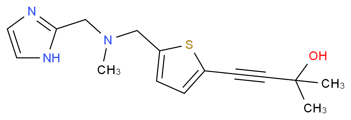 4-(5-{[(1H-imidazol-2-ylmethyl)(methyl)amino]methyl}-2-thienyl)-2-methylbut-3-yn-2-ol_Molecular_structure_CAS_)