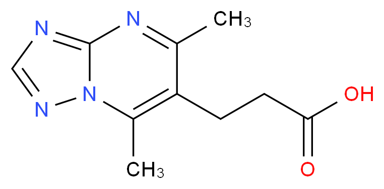 3-(5,7-dimethyl-[1,2,4]triazolo[1,5-a]pyrimidin-6-yl)propanoic acid_Molecular_structure_CAS_)
