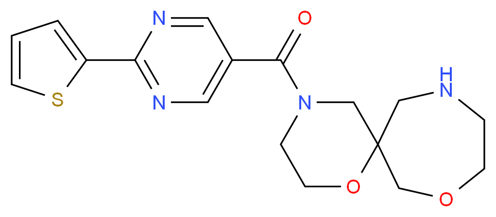 4-{[2-(2-thienyl)pyrimidin-5-yl]carbonyl}-1,8-dioxa-4,11-diazaspiro[5.6]dodecane_Molecular_structure_CAS_)