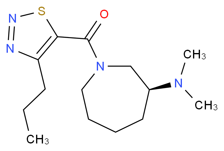 (3S)-N,N-dimethyl-1-[(4-propyl-1,2,3-thiadiazol-5-yl)carbonyl]azepan-3-amine_Molecular_structure_CAS_)