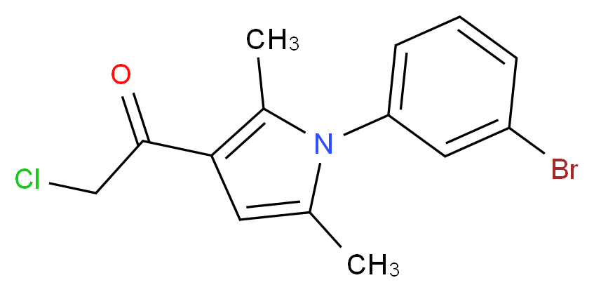 1-[1-(3-bromophenyl)-2,5-dimethyl-1H-pyrrol-3-yl]-2-chloroethanone_Molecular_structure_CAS_)
