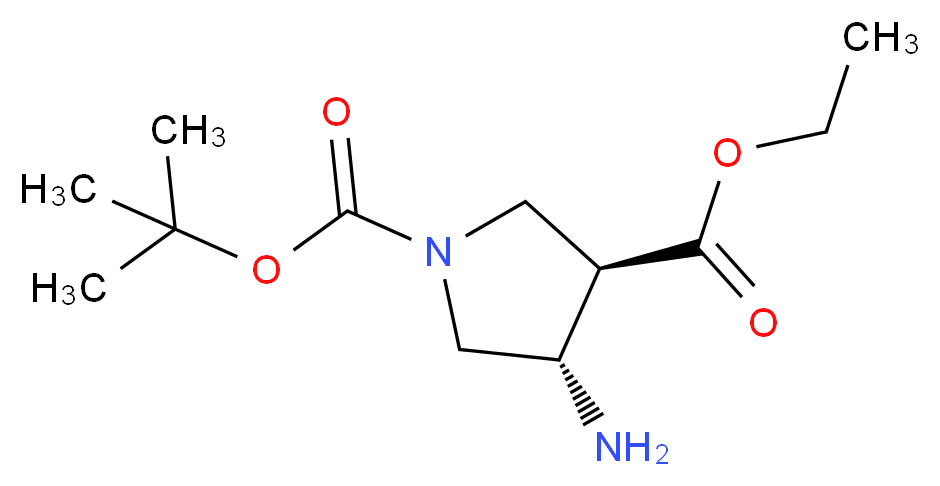 Rel-(3R,4S)-1-tert-Butyl 3-ethyl-4-aminopyrrolidine-1,3-dicarboxylate_Molecular_structure_CAS_362489-56-3)