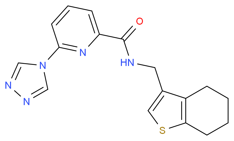 N-(4,5,6,7-tetrahydro-1-benzothien-3-ylmethyl)-6-(4H-1,2,4-triazol-4-yl)pyridine-2-carboxamide_Molecular_structure_CAS_)