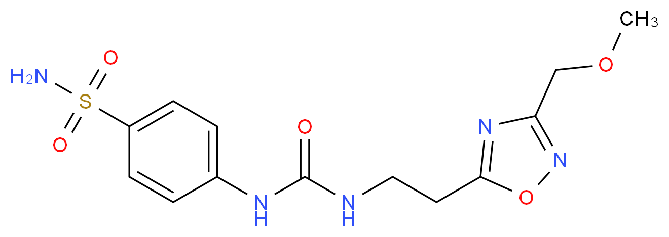 4-{[({2-[3-(methoxymethyl)-1,2,4-oxadiazol-5-yl]ethyl}amino)carbonyl]amino}benzenesulfonamide_Molecular_structure_CAS_)