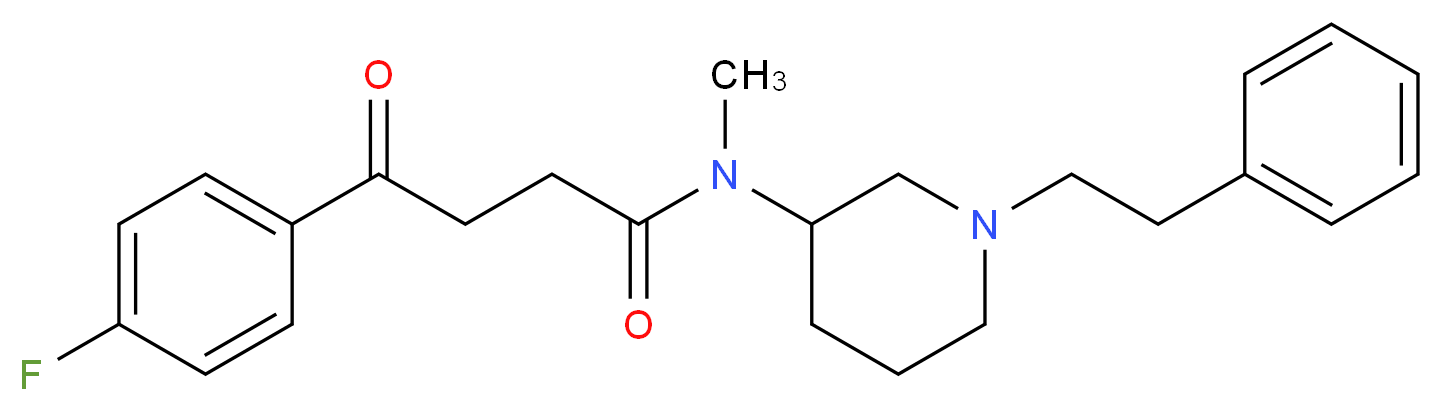 4-(4-fluorophenyl)-N-methyl-4-oxo-N-[1-(2-phenylethyl)-3-piperidinyl]butanamide_Molecular_structure_CAS_)