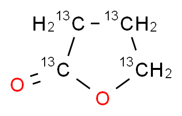 γ - Butyrolactone-13C4_Molecular_structure_CAS_848486-92-0)