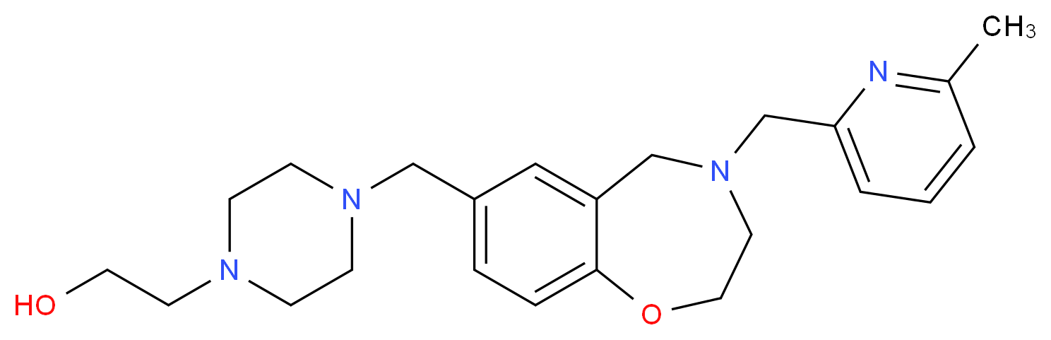 2-[4-({4-[(6-methyl-2-pyridinyl)methyl]-2,3,4,5-tetrahydro-1,4-benzoxazepin-7-yl}methyl)-1-piperazinyl]ethanol_Molecular_structure_CAS_)