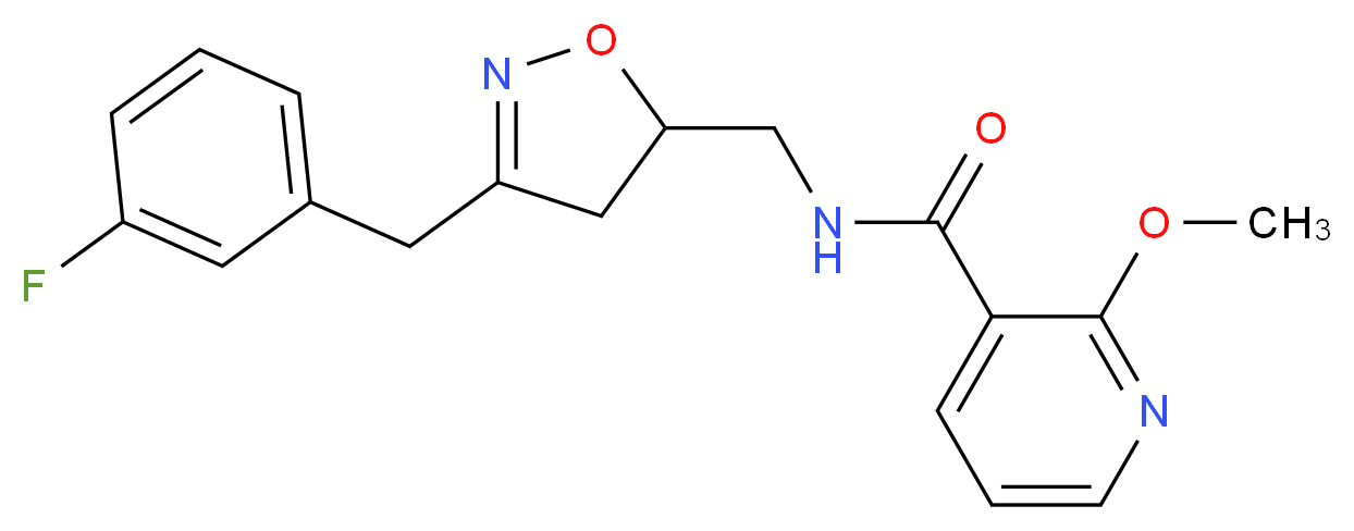 N-{[3-(3-fluorobenzyl)-4,5-dihydro-5-isoxazolyl]methyl}-2-methoxynicotinamide_Molecular_structure_CAS_)