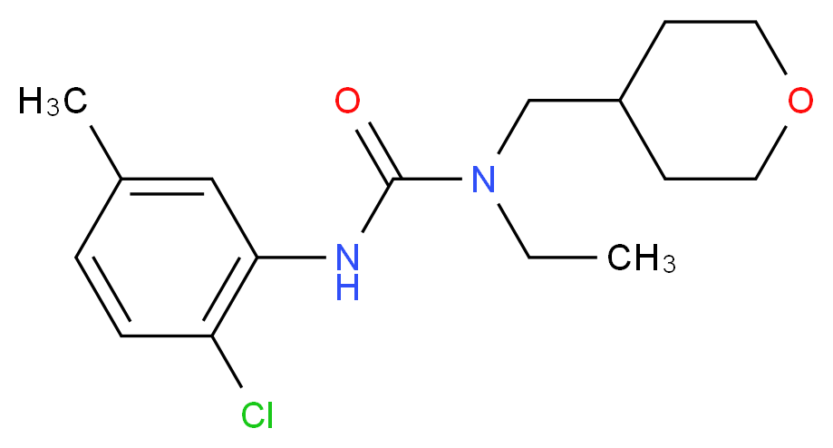 N'-(2-chloro-5-methylphenyl)-N-ethyl-N-(tetrahydro-2H-pyran-4-ylmethyl)urea_Molecular_structure_CAS_)