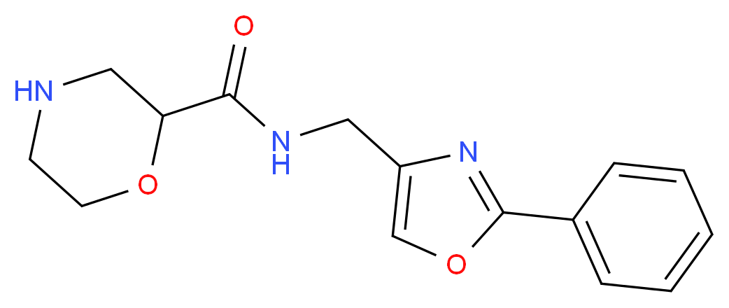 N-[(2-phenyl-1,3-oxazol-4-yl)methyl]-2-morpholinecarboxamide_Molecular_structure_CAS_)