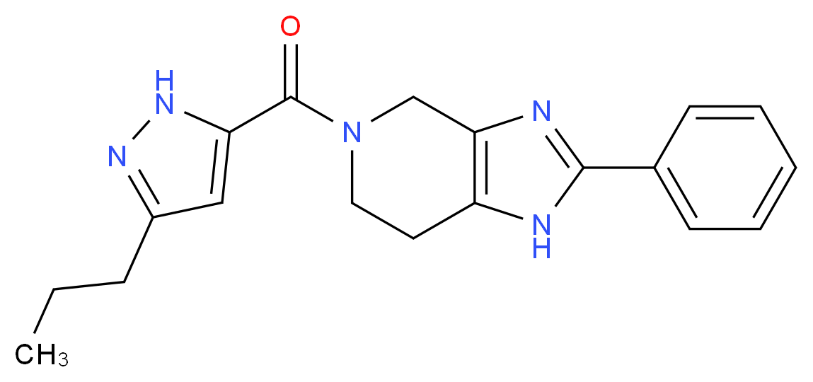 2-phenyl-5-[(3-propyl-1H-pyrazol-5-yl)carbonyl]-4,5,6,7-tetrahydro-1H-imidazo[4,5-c]pyridine_Molecular_structure_CAS_)