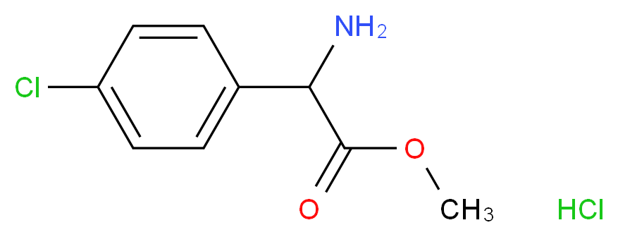 Methyl 2-amino-2-(4-chlorophenyl)acetate hydrochloride_Molecular_structure_CAS_42718-19-4)