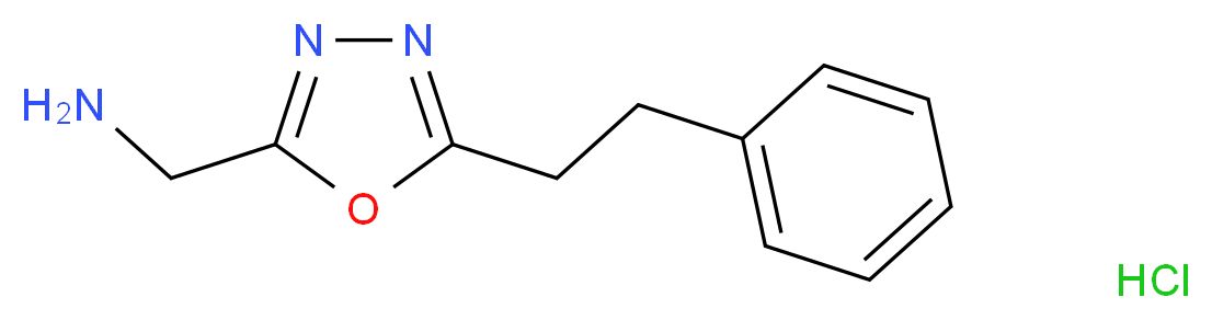 [5-(2-phenylethyl)-1,3,4-oxadiazol-2-yl]methanamine hydrochloride_Molecular_structure_CAS_)