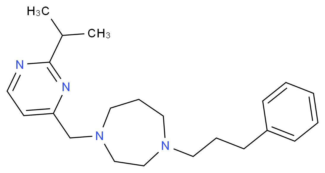 1-[(2-isopropyl-4-pyrimidinyl)methyl]-4-(3-phenylpropyl)-1,4-diazepane_Molecular_structure_CAS_)