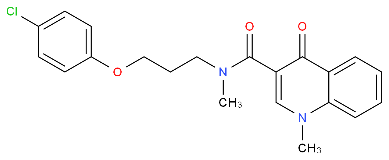 N-[3-(4-chlorophenoxy)propyl]-N,1-dimethyl-4-oxo-1,4-dihydroquinoline-3-carboxamide_Molecular_structure_CAS_)
