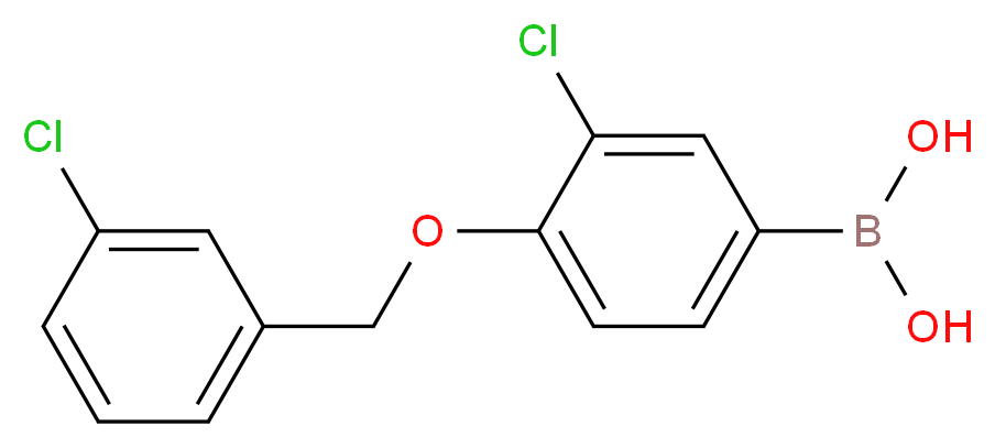 3-CHLORO-4-(3'-CHLOROBENZYLOXY)PHENYLBORONIC ACID_Molecular_structure_CAS_849062-26-6)