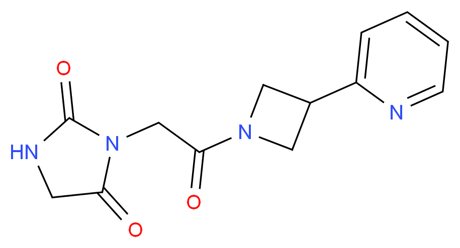 3-{2-oxo-2-[3-(2-pyridinyl)-1-azetidinyl]ethyl}-2,4-imidazolidinedione_Molecular_structure_CAS_)