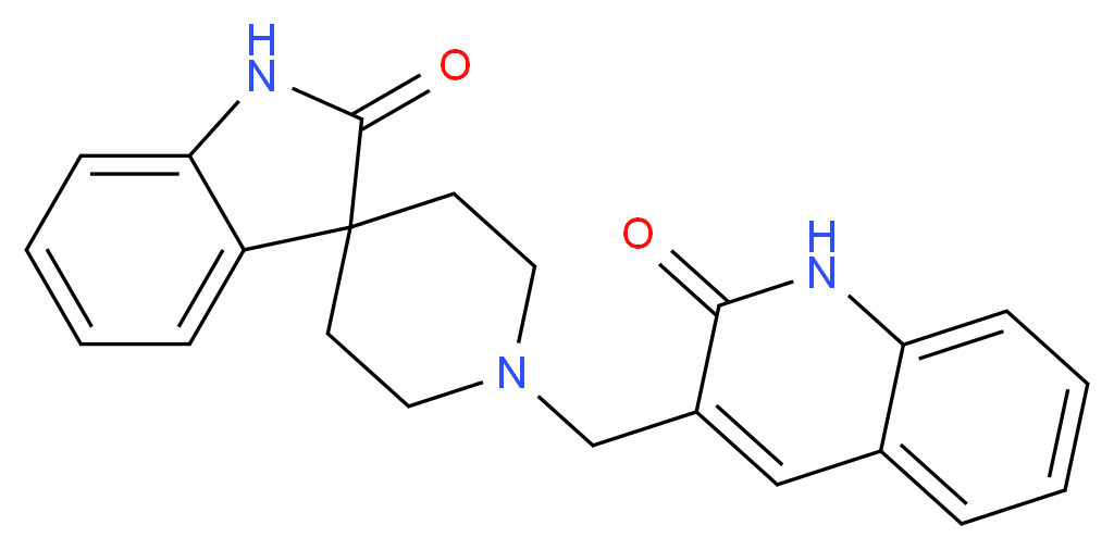 1'-[(2-oxo-1,2-dihydroquinolin-3-yl)methyl]spiro[indole-3,4'-piperidin]-2(1H)-one_Molecular_structure_CAS_)
