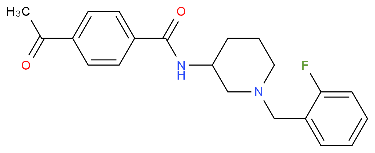 4-acetyl-N-[1-(2-fluorobenzyl)-3-piperidinyl]benzamide_Molecular_structure_CAS_)