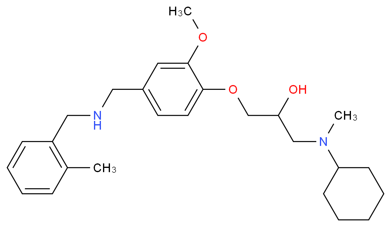 1-[cyclohexyl(methyl)amino]-3-(2-methoxy-4-{[(2-methylbenzyl)amino]methyl}phenoxy)-2-propanol_Molecular_structure_CAS_)