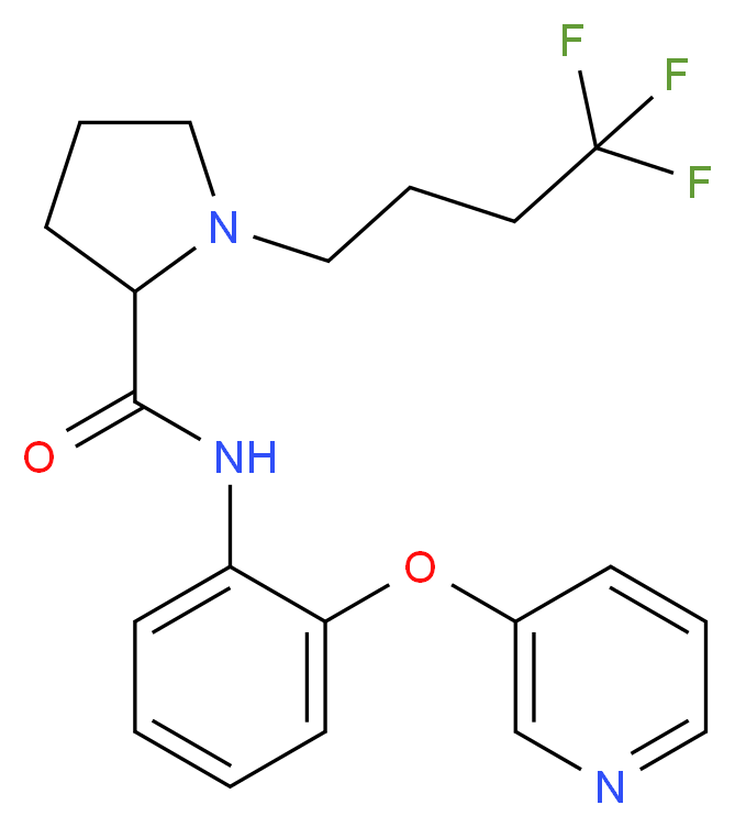 N-[2-(3-pyridinyloxy)phenyl]-1-(4,4,4-trifluorobutyl)prolinamide_Molecular_structure_CAS_)