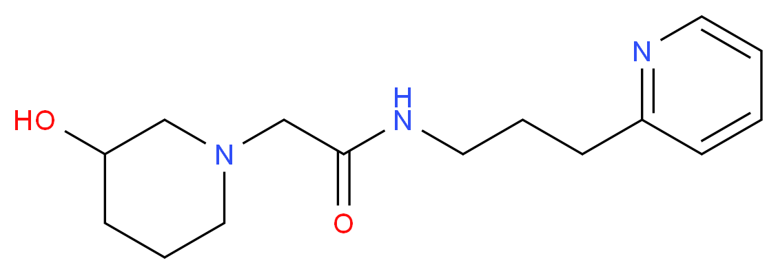 2-(3-hydroxypiperidin-1-yl)-N-(3-pyridin-2-ylpropyl)acetamide_Molecular_structure_CAS_)