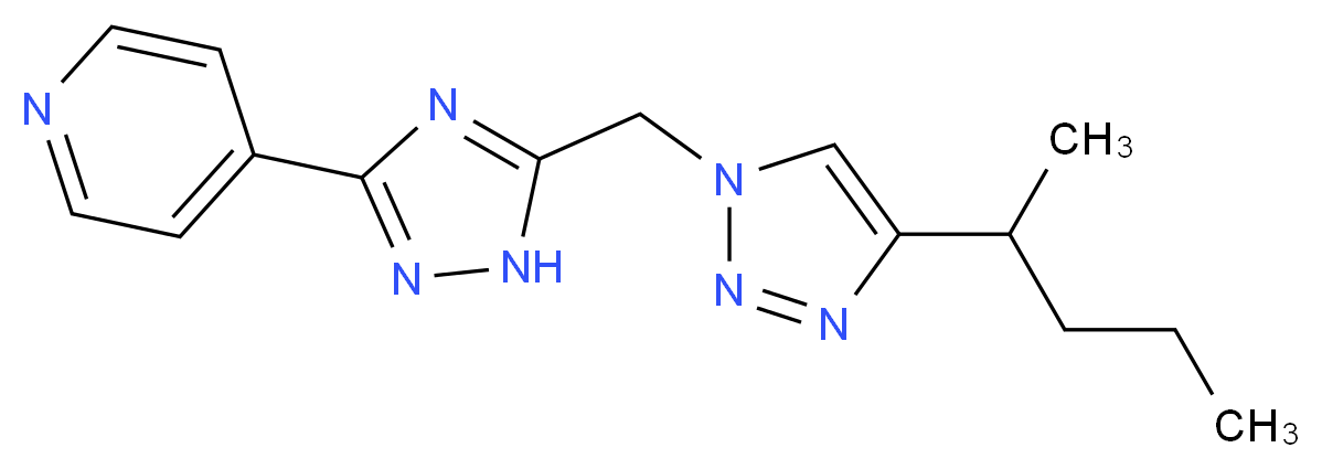 4-(5-{[4-(1-methylbutyl)-1H-1,2,3-triazol-1-yl]methyl}-1H-1,2,4-triazol-3-yl)pyridine_Molecular_structure_CAS_)