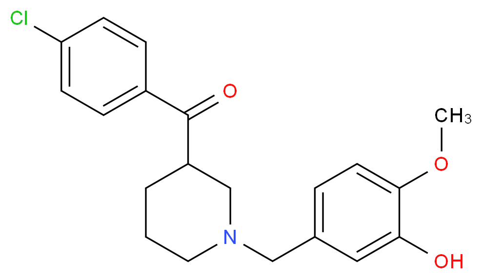 (4-chlorophenyl)[1-(3-hydroxy-4-methoxybenzyl)-3-piperidinyl]methanone_Molecular_structure_CAS_)