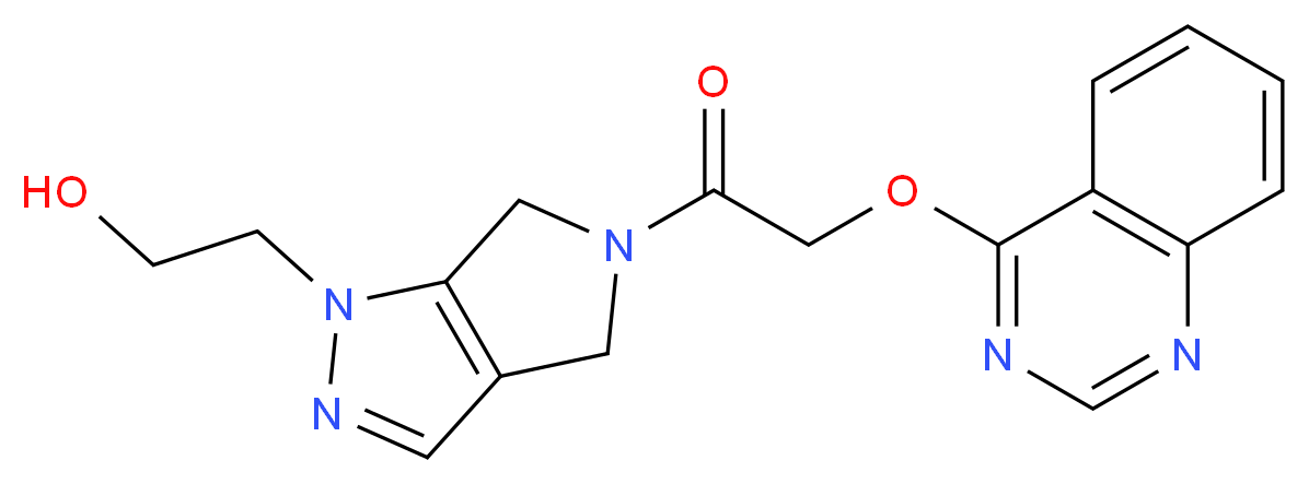 2-[5-[(quinazolin-4-yloxy)acetyl]-5,6-dihydropyrrolo[3,4-c]pyrazol-1(4H)-yl]ethanol_Molecular_structure_CAS_)