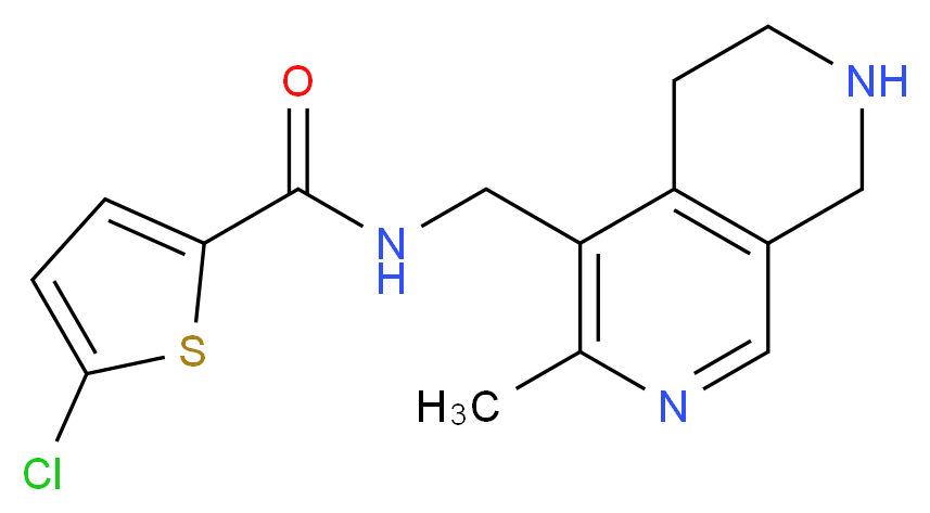 5-chloro-N-[(3-methyl-5,6,7,8-tetrahydro-2,7-naphthyridin-4-yl)methyl]-2-thiophenecarboxamide_Molecular_structure_CAS_)