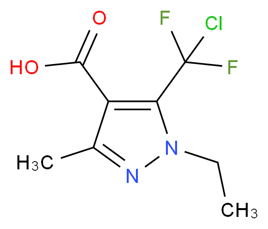 5-(chlorodifluoromethyl)-1-ethyl-3-methyl-1H-pyrazole-4-carboxylic acid_Molecular_structure_CAS_)