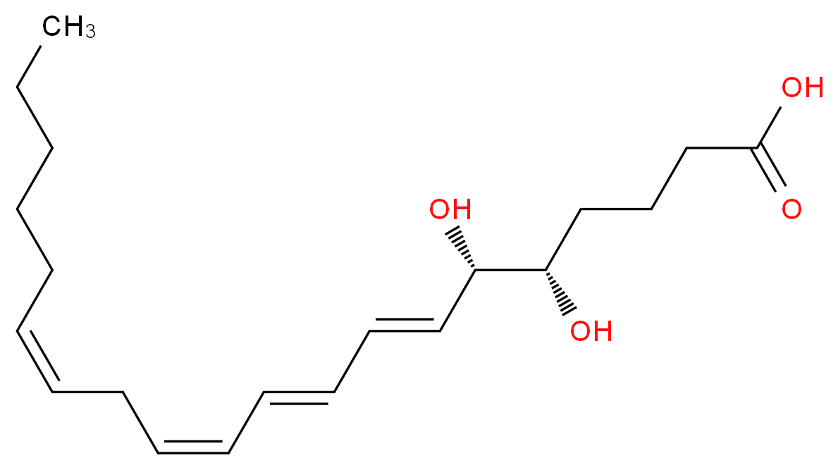 (5S,6S)-Dihydroxy-(7E,9E,11Z,14Z)-eicosatetraenoic acid_Molecular_structure_CAS_82948-87-6)