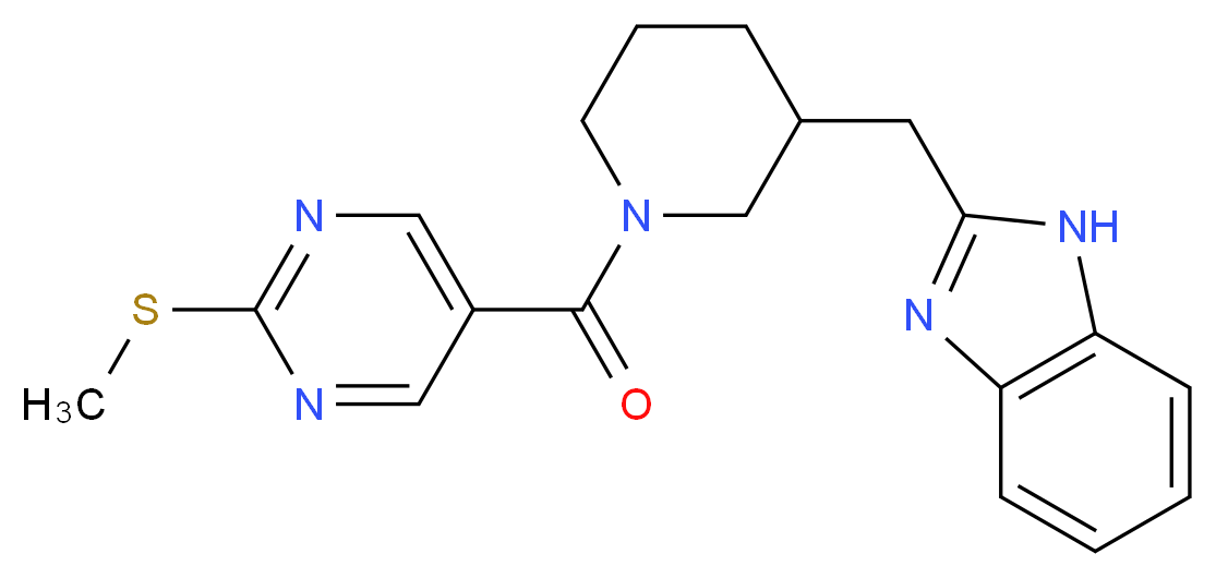 2-[(1-{[2-(methylthio)-5-pyrimidinyl]carbonyl}-3-piperidinyl)methyl]-1H-benzimidazole_Molecular_structure_CAS_)