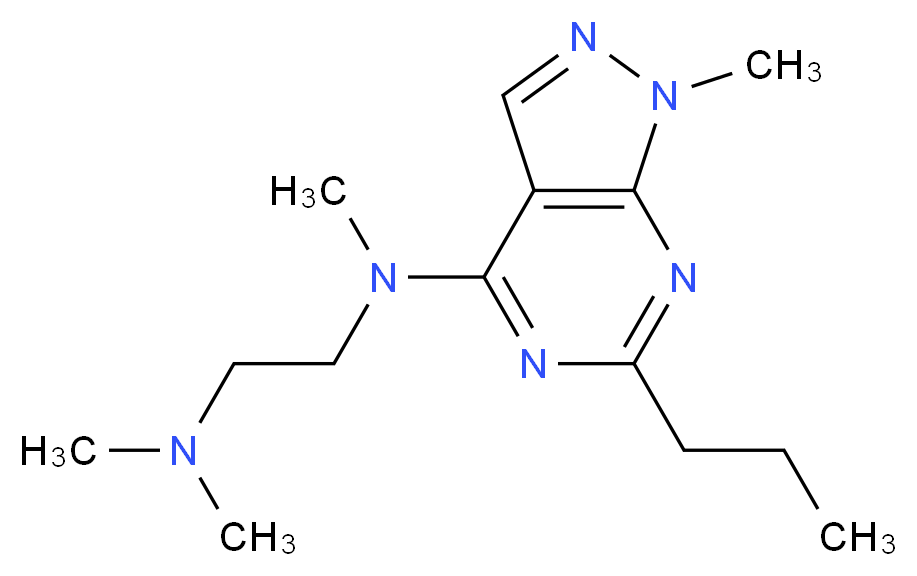 N,N,N'-trimethyl-N'-(1-methyl-6-propyl-1H-pyrazolo[3,4-d]pyrimidin-4-yl)-1,2-ethanediamine_Molecular_structure_CAS_)