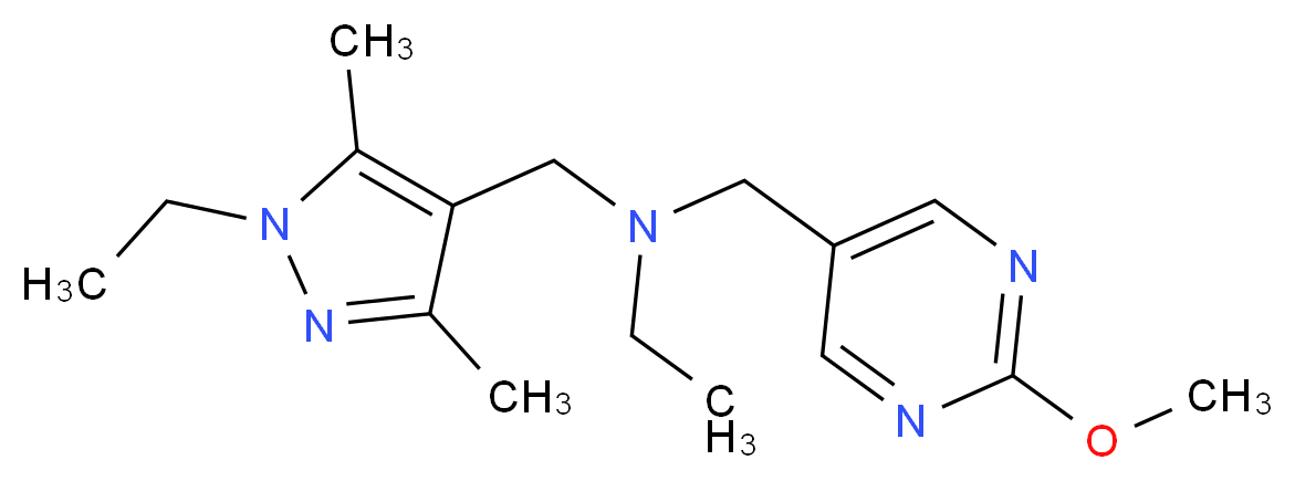 N-[(1-ethyl-3,5-dimethyl-1H-pyrazol-4-yl)methyl]-N-[(2-methoxypyrimidin-5-yl)methyl]ethanamine_Molecular_structure_CAS_)