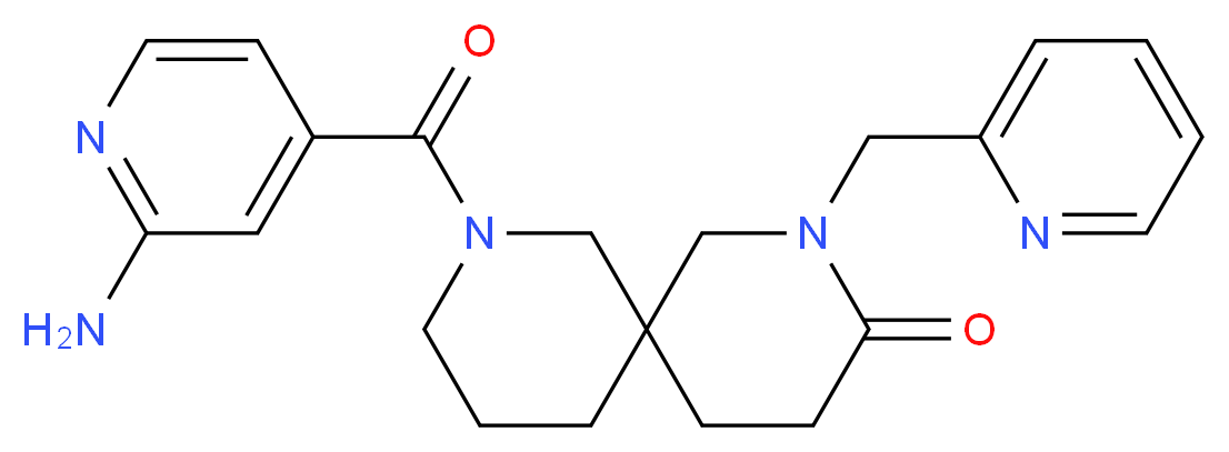 8-(2-aminoisonicotinoyl)-2-(2-pyridinylmethyl)-2,8-diazaspiro[5.5]undecan-3-one_Molecular_structure_CAS_)
