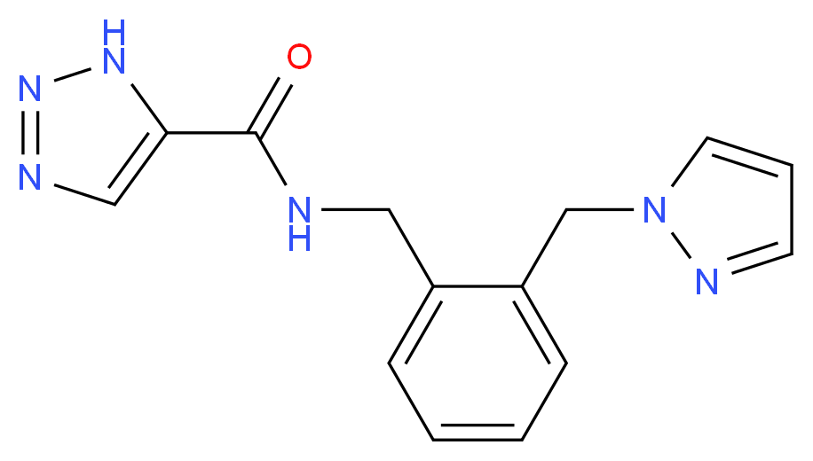 N-[2-(1H-pyrazol-1-ylmethyl)benzyl]-1H-1,2,3-triazole-5-carboxamide_Molecular_structure_CAS_)