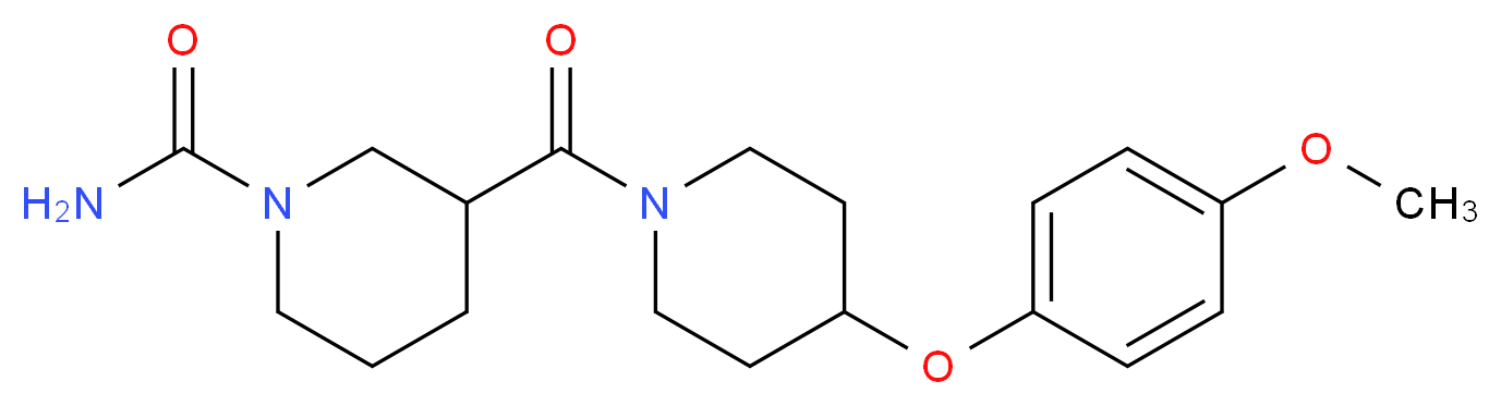 3-{[4-(4-methoxyphenoxy)-1-piperidinyl]carbonyl}-1-piperidinecarboxamide_Molecular_structure_CAS_)