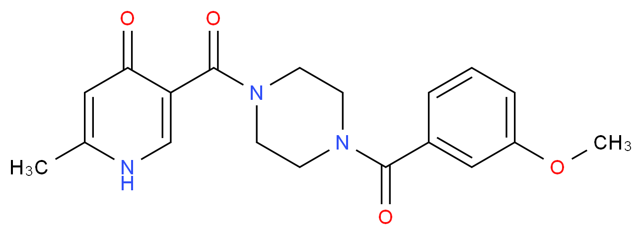 5-{[4-(3-methoxybenzoyl)-1-piperazinyl]carbonyl}-2-methyl-4(1H)-pyridinone_Molecular_structure_CAS_)