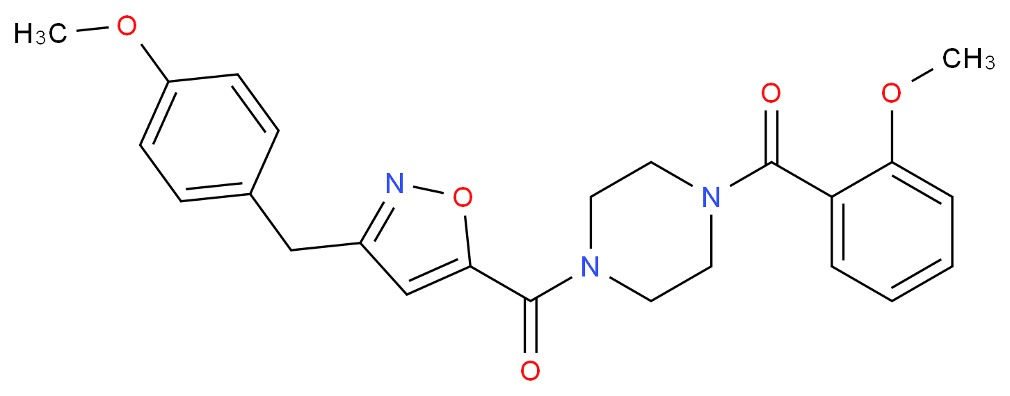 1-(2-methoxybenzoyl)-4-{[3-(4-methoxybenzyl)-5-isoxazolyl]carbonyl}piperazine_Molecular_structure_CAS_)