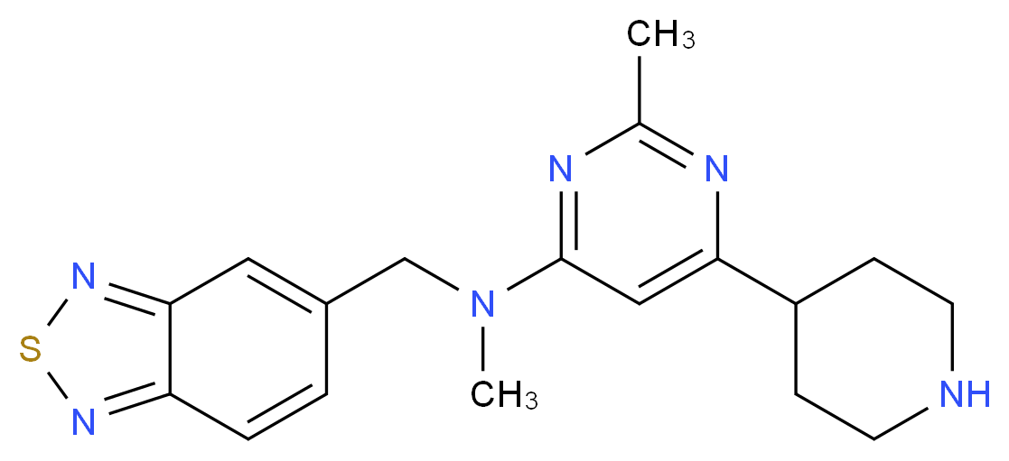 N-(2,1,3-benzothiadiazol-5-ylmethyl)-N,2-dimethyl-6-piperidin-4-ylpyrimidin-4-amine_Molecular_structure_CAS_)