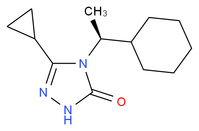 4-[(1S)-1-cyclohexylethyl]-5-cyclopropyl-2,4-dihydro-3H-1,2,4-triazol-3-one_Molecular_structure_CAS_)