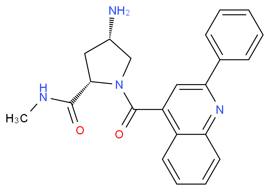 (2S,4S)-4-amino-N-methyl-1-[(2-phenylquinolin-4-yl)carbonyl]pyrrolidine-2-carboxamide_Molecular_structure_CAS_)