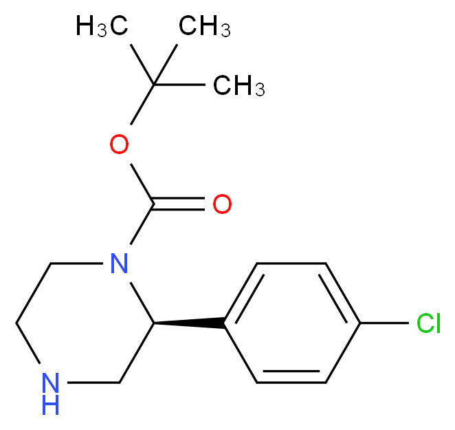 (S)-2-(4-CHLORO-PHENYL)-PIPERAZINE-1-CARBOXYLIC ACID TERT-BUTYL ESTER_Molecular_structure_CAS_1240583-31-6)
