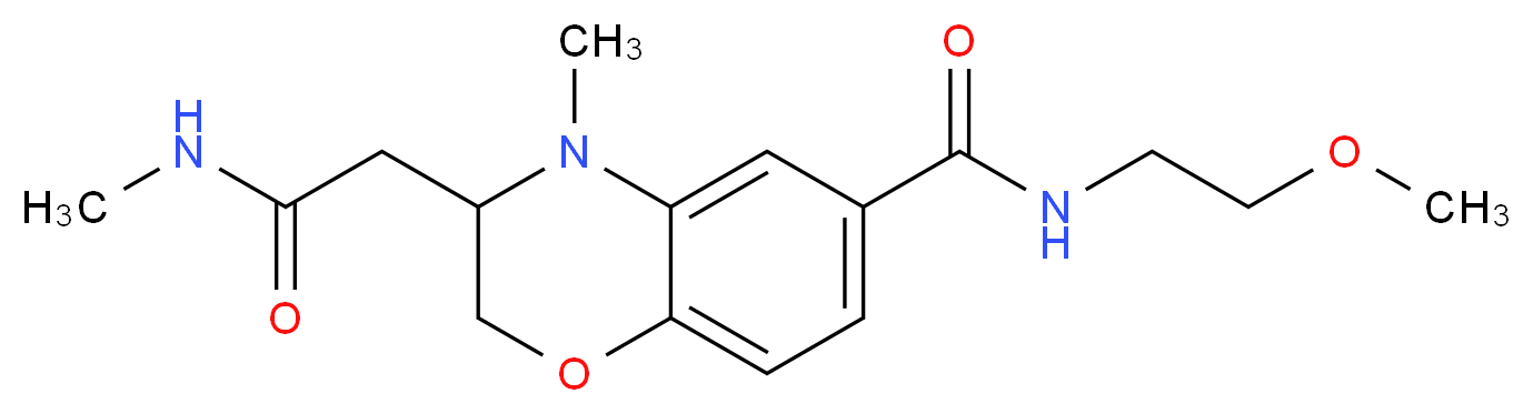 N-(2-methoxyethyl)-4-methyl-3-[2-(methylamino)-2-oxoethyl]-3,4-dihydro-2H-1,4-benzoxazine-6-carboxamide_Molecular_structure_CAS_)