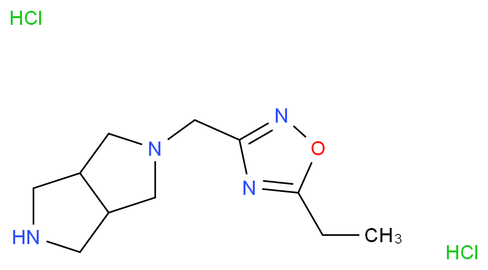 5-ethyl-3-{octahydropyrrolo[3,4-c]pyrrol-2-ylmethyl}-1,2,4-oxadiazole dihydrochloride_Molecular_structure_CAS_)